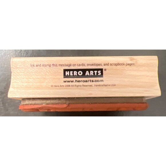 Thanksgiving Greetings Wood Mounted Rubber Stamp By Hero Arts C4299 - Picture 2 of 5